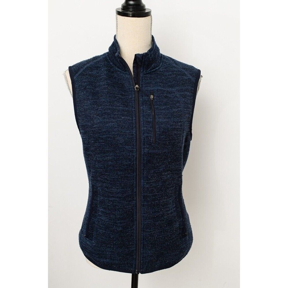 Johnnie-O Sweater Vest Men's M West Coast Prep Twilight Blue Full Zip